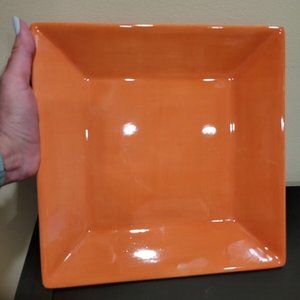 Corsica Clementine Orange 10" square dinner plate